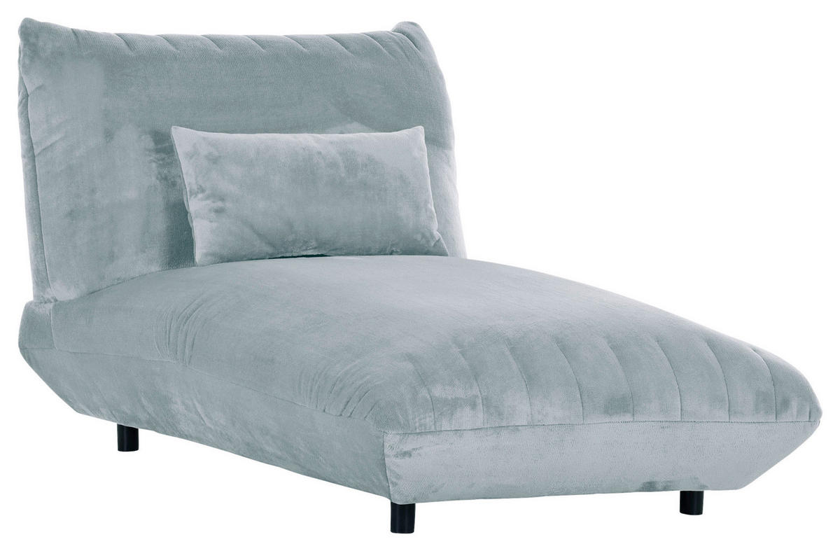 LIGGFÅTÖLJ i plysch mintgrön  - mintgrön/svart, Klassisk, textil/plast (100/86/166cm) - MID.YOU