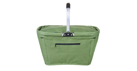 EINKAUFSKORB 50/27/27 cm - Alufarben/Grün, Basics, Kunststoff/Textil (50/27/27cm) - Boxxx
