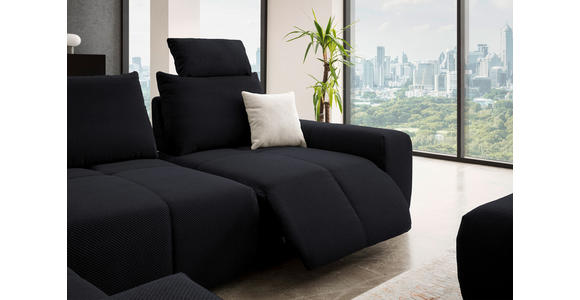 ECKSOFA  in Velours Dunkelblau  236/326 cm  - Schwarz/Dunkelblau, Design, Kunststoff/Textil (236/326cm) - Xora