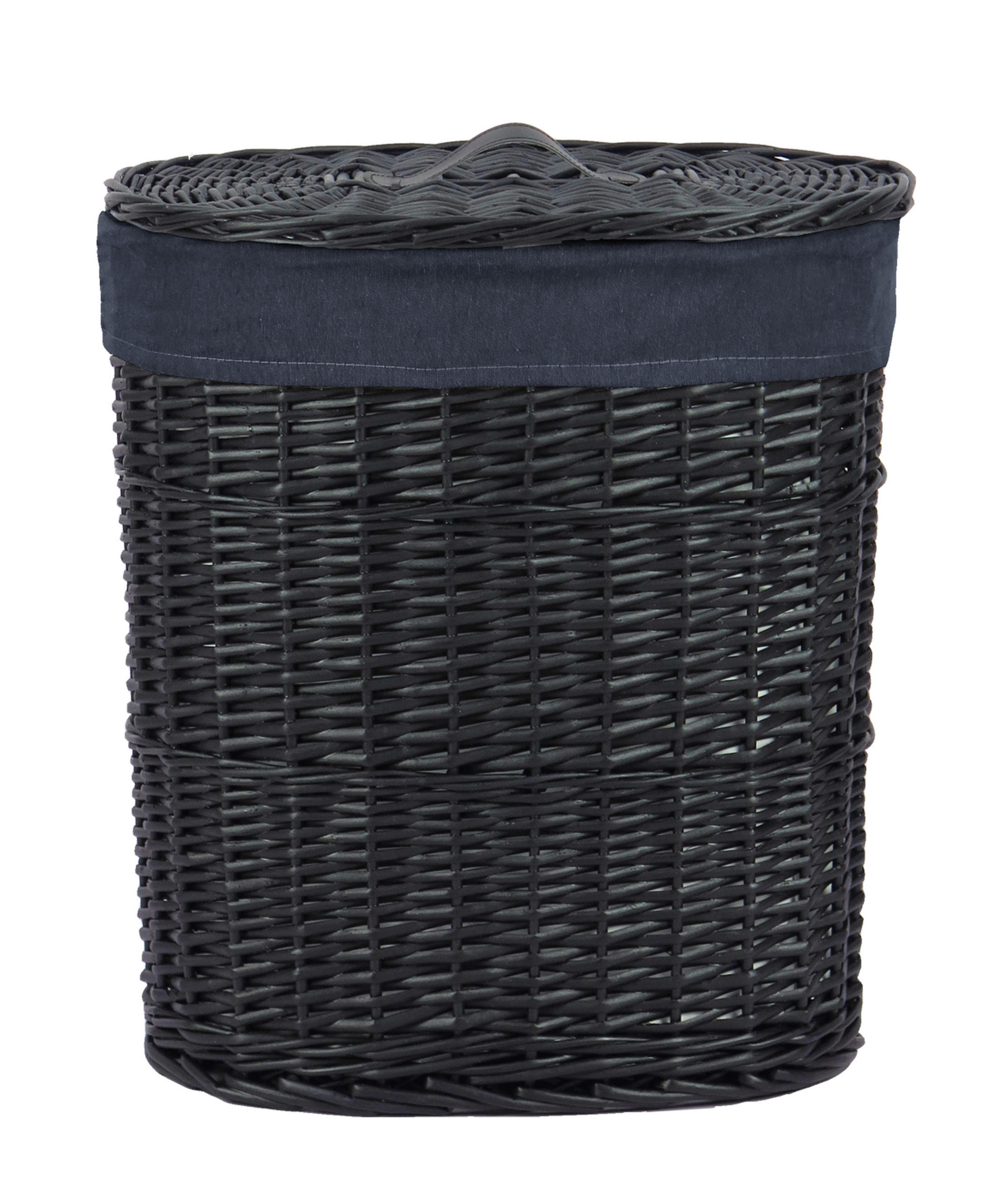 COș DE RUFE TIP LIGHEAN - negru, Basics, lemn/textil (44/30/48cm) - Ambia Home