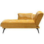 RÉCAMIERE  in Chenille Gelb  - Gelb/Schwarz, KONVENTIONELL, Textil/Metall (180-200/85/92cm) - Novel