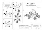 DECKENLEUCHTE    71/54/16,5 cm  - Messingfarben/Schwarz, Basics, Metall (71/54/16,5cm) - Globo