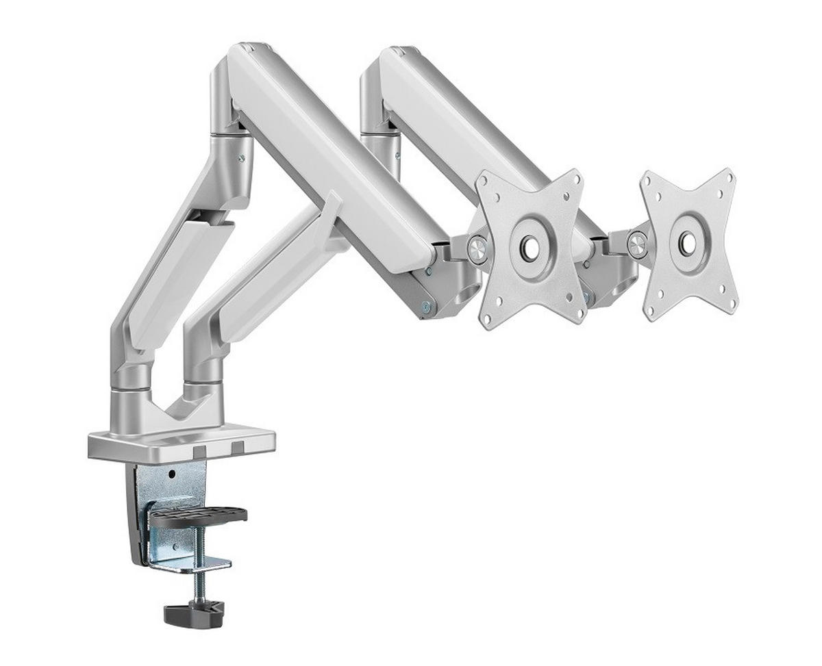 MONITOR-HALTERUNG Metall, Kunststoff Grau, Weiß  - Weiß/Grau, Design, Kunststoff/Metall (110/69,7/11,6cm) - Boxxx