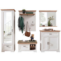 GARDEROBE 5-teilig  in 280/204/41 cm  - Weiß/Eiche Artisan, ROMANTIK / LANDHAUS, Holzwerkstoff (280/204/41cm) - Landscape
