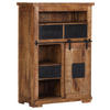 HIGHBOARD  in 90/130/45 cm  - Schwarz/Naturfarben, LIFESTYLE, Holz/Metall (90/130/45cm) - Landscape
