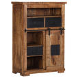 HIGHBOARD  in 90/130/45 cm  - Schwarz/Naturfarben, LIFESTYLE, Holz/Metall (90/130/45cm) - Landscape