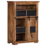 HIGHBOARD  in 90/130/45 cm  - Schwarz/Naturfarben, LIFESTYLE, Holz/Metall (90/130/45cm) - Landscape
