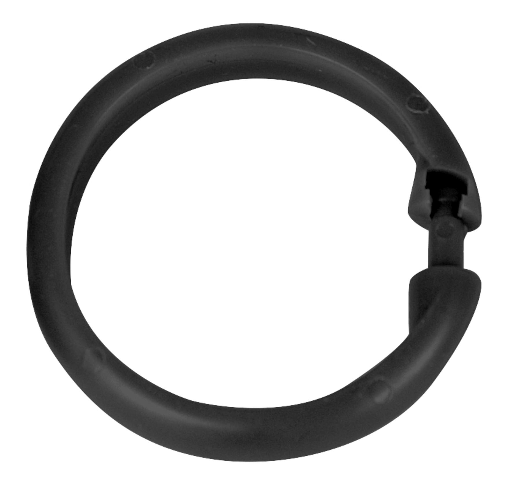 DUSCHVORHANGRINGE 6/6 cm  - Schwarz, KONVENTIONELL, Kunststoff (6/6cm) - Schöner Wohnen