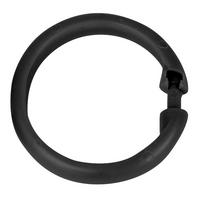 DUSCHVORHANGRINGE 6/6 cm  - Schwarz, KONVENTIONELL, Kunststoff (6/6cm) - Schöner Wohnen