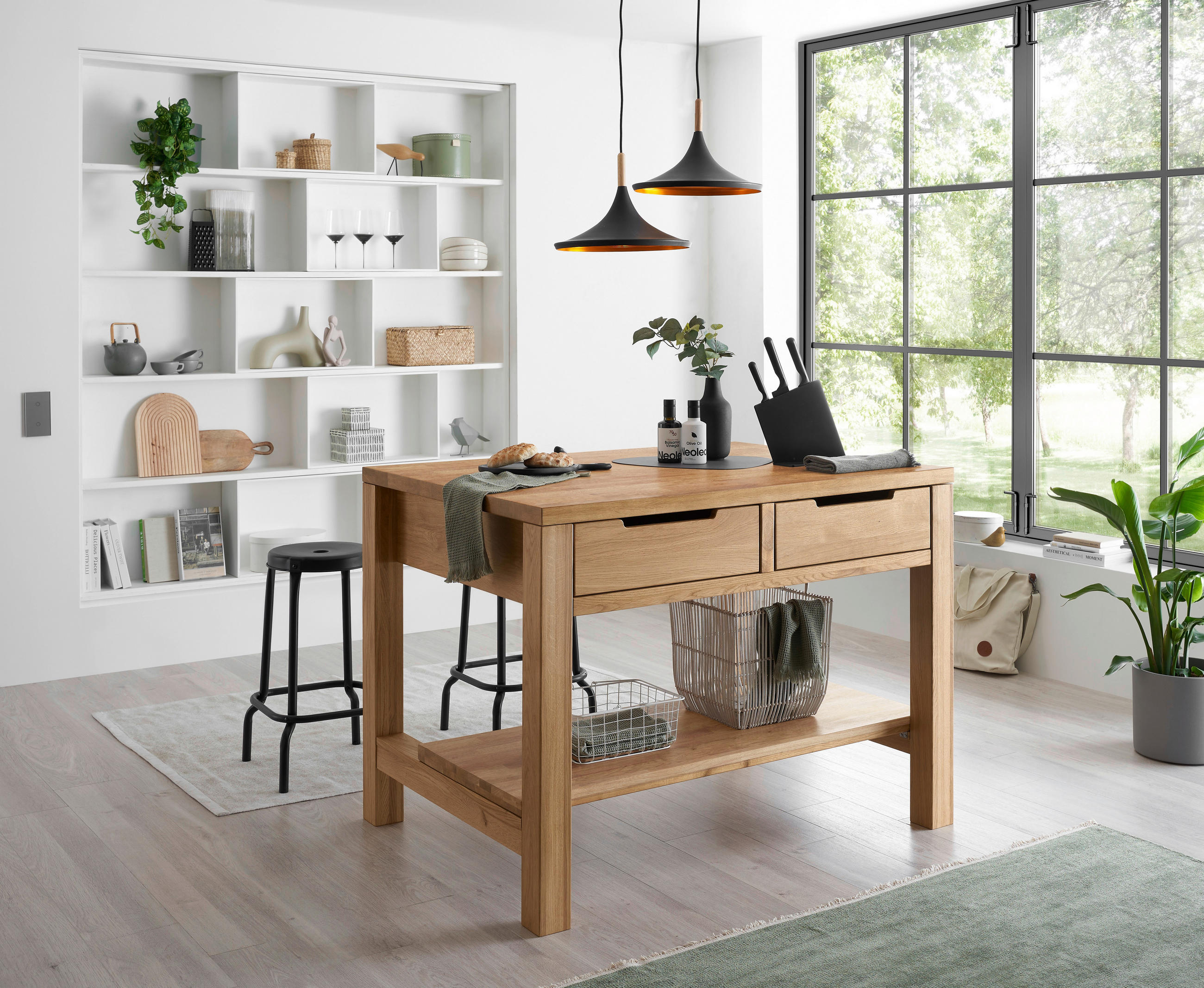 KÜCHENINSEL   in Eichefarben  - Eichefarben, Basics, Holz (120/91/90cm) - MID.YOU