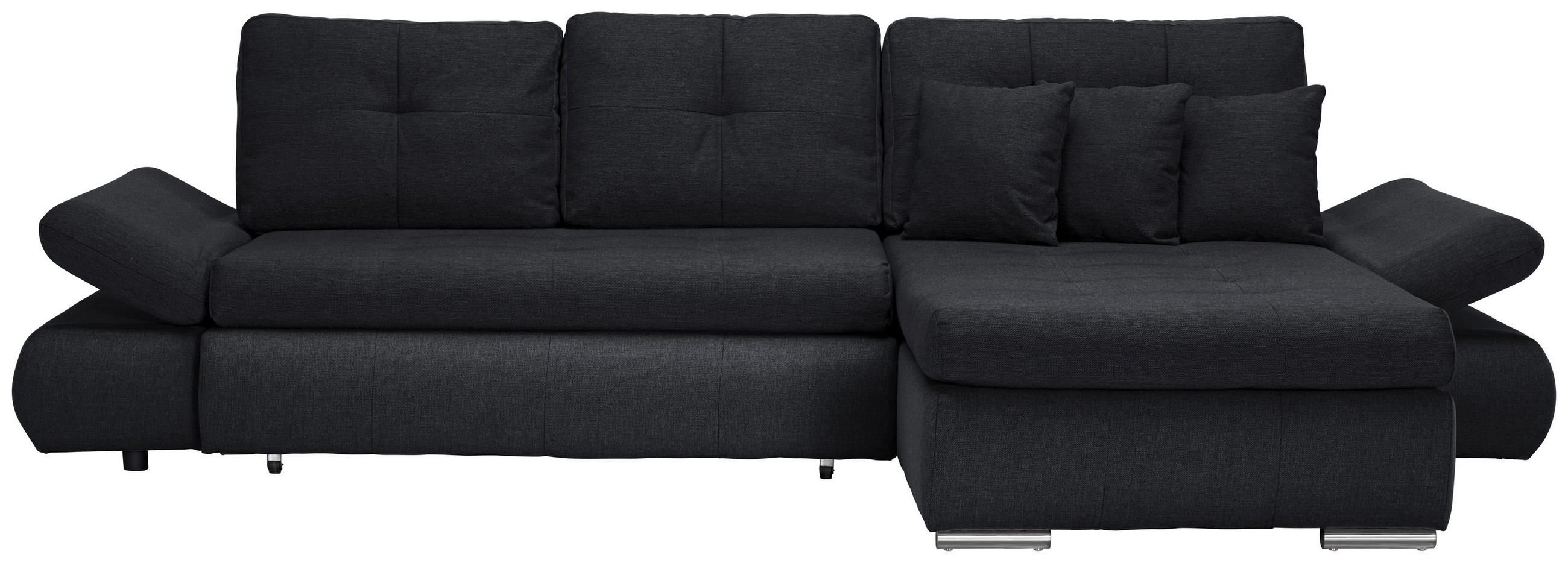 ECKSOFA Anthrazit Webstoff 