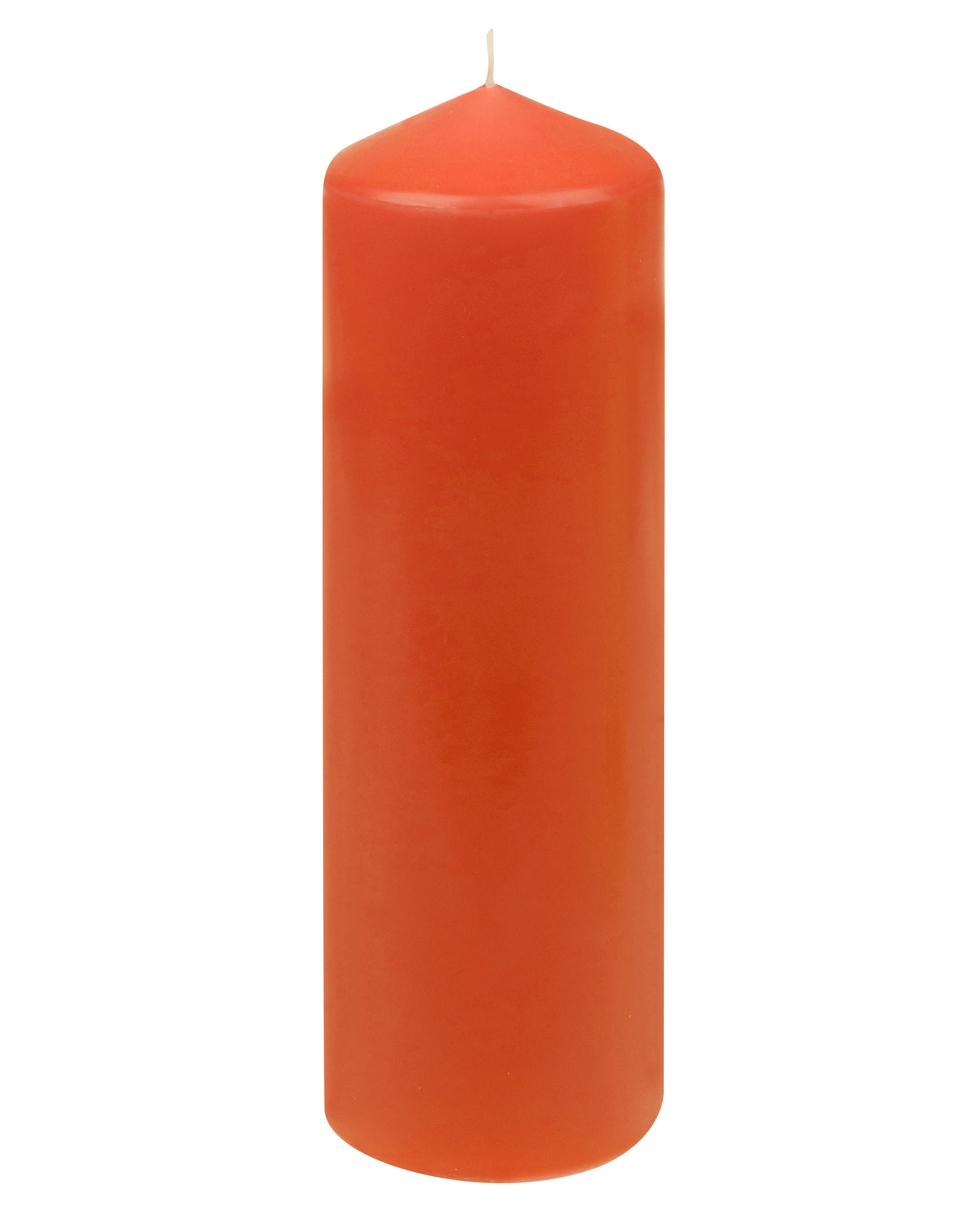 STUMPENKERZE  - Dunkelorange, Basics, Naturmaterialien (8,7/28,0cm)