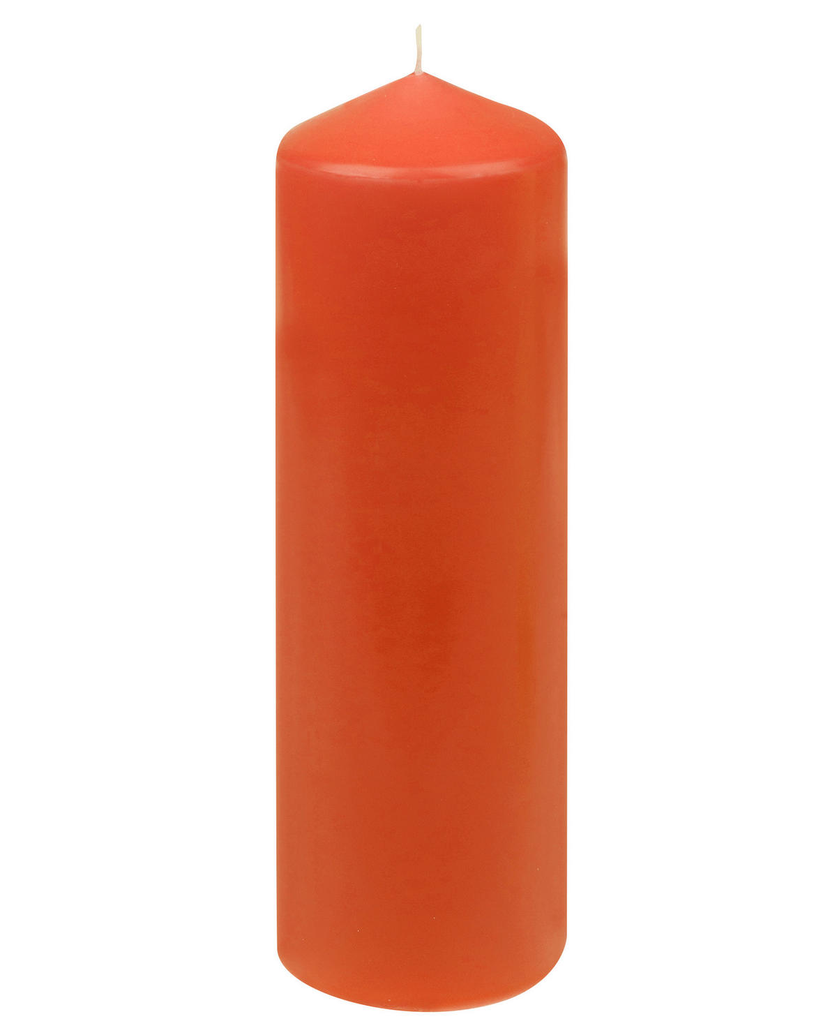 STUMPENKERZE  - Dunkelorange, Basics, Naturmaterialien (8,7/28,0cm)