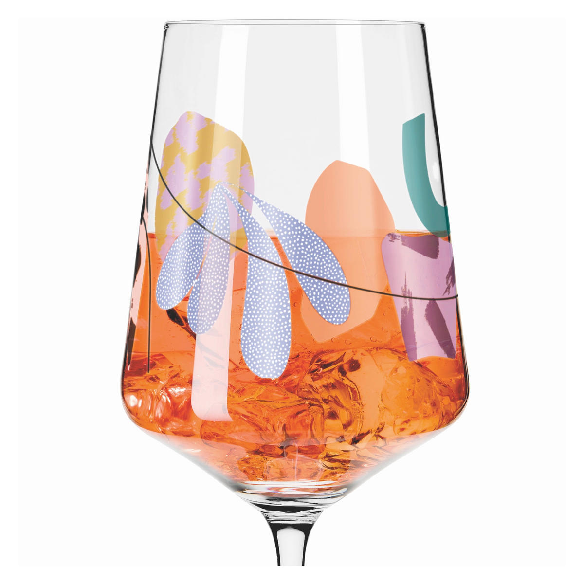 SPRITZERGLAS 544 ml  - Blau/Orange, LIFESTYLE, Glas (8,3/22,5cm) - Ritzenhoff