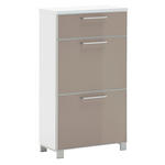 SCHUHKIPPER Santina  in 61/108/31 cm  - Taupe/Chromfarben, Design, Glas/Holzwerkstoff (61/108/31cm) - Novel