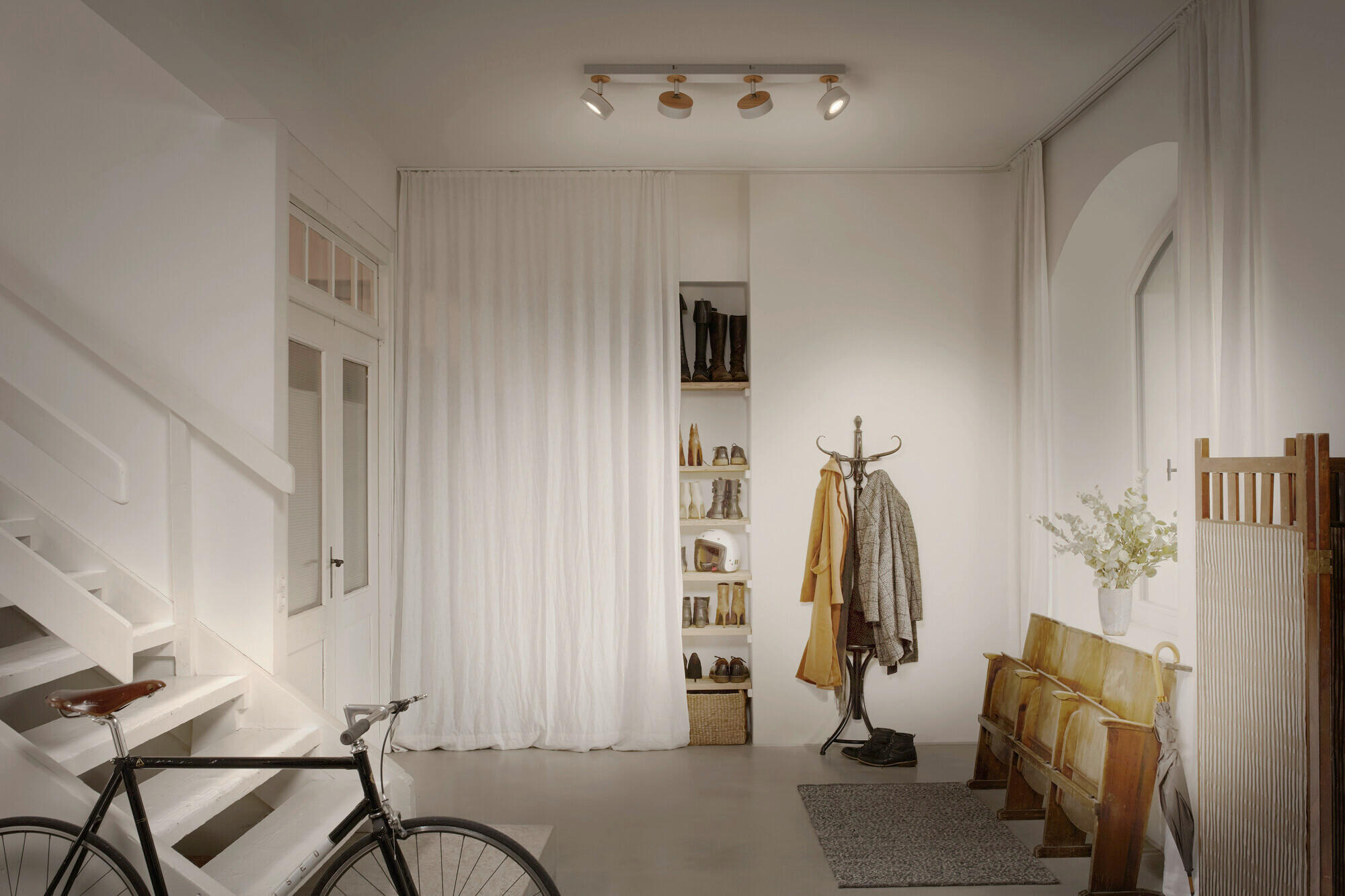 LED-STRAHLER 69,8/9/10,8 cm   - Weiß, Design, Holz/Kunststoff (69,8/9/10,8cm) - Osram