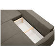 ECKSOFA in Chenille Taupe  - Taupe/Schwarz, KONVENTIONELL, Kunststoff/Textil (193/233cm) - Carryhome