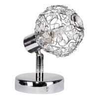 STRAHLER Collar 14/8.5/14 cm  - Chromfarben/Transparent, Design, Glas/Metall (14/8.5/14cm)