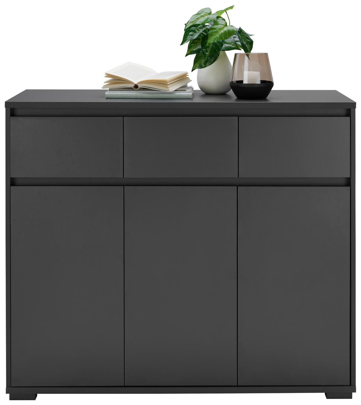 KOMODA  120/103/48 cm  antracit  - antracit, Dizajnerski, pločasti materijal/plastika (120/103/48cm) - Carryhome