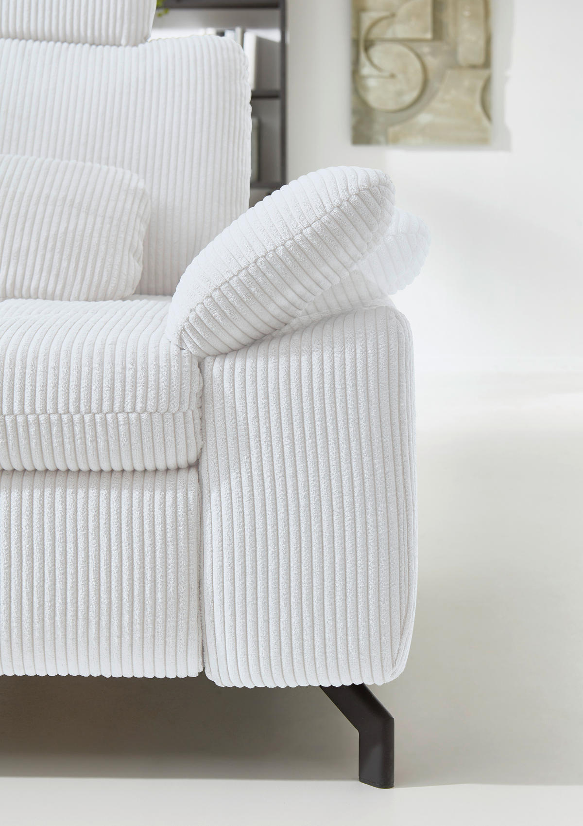 HÖRNSOFFA i manchester, velour ljusgrå  - ljusgrå/svart, Design, metall/textil (197/291cm) - Beldomo Style