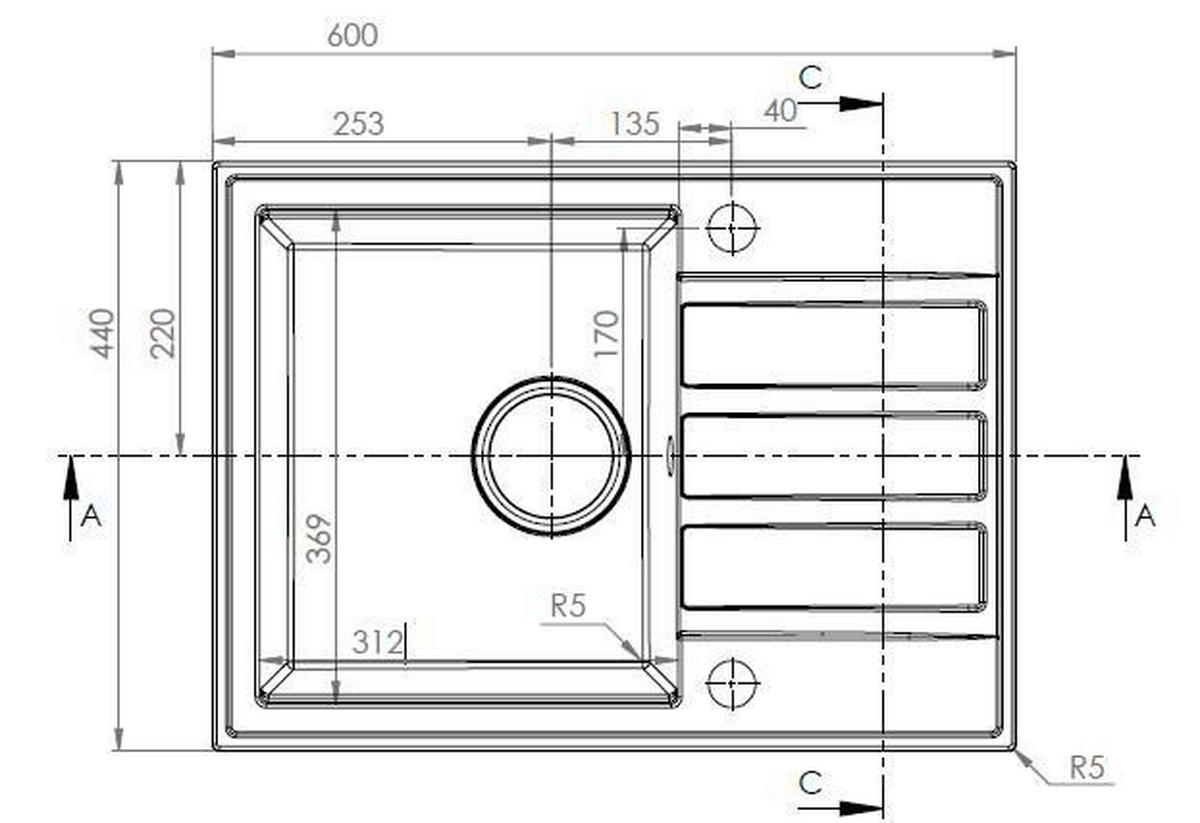 SET SUDOPERA I SLAVINE  60/44 cm          - crna, Basics, kamen (60/44cm)
