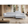ECKSOFA  in Cord Grau  277/174 cm  - Schwarz/Grau, KONVENTIONELL, Textil/Metall (277/174cm) - Carryhome