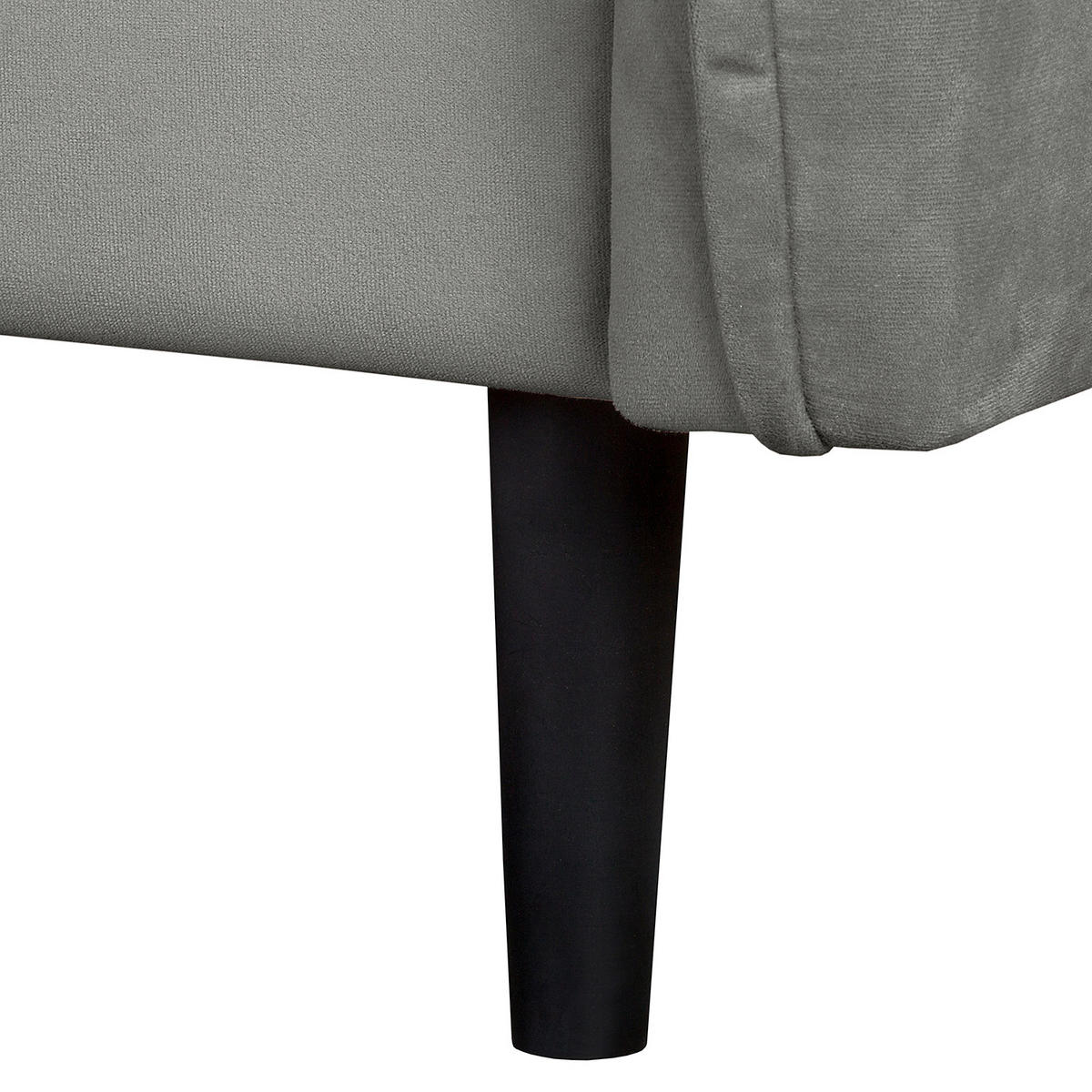SESSEL in Samt Dunkelgrau  - Dunkelgrau/Schwarz, Design, Holz/Textil (74/86/100cm) - P & B