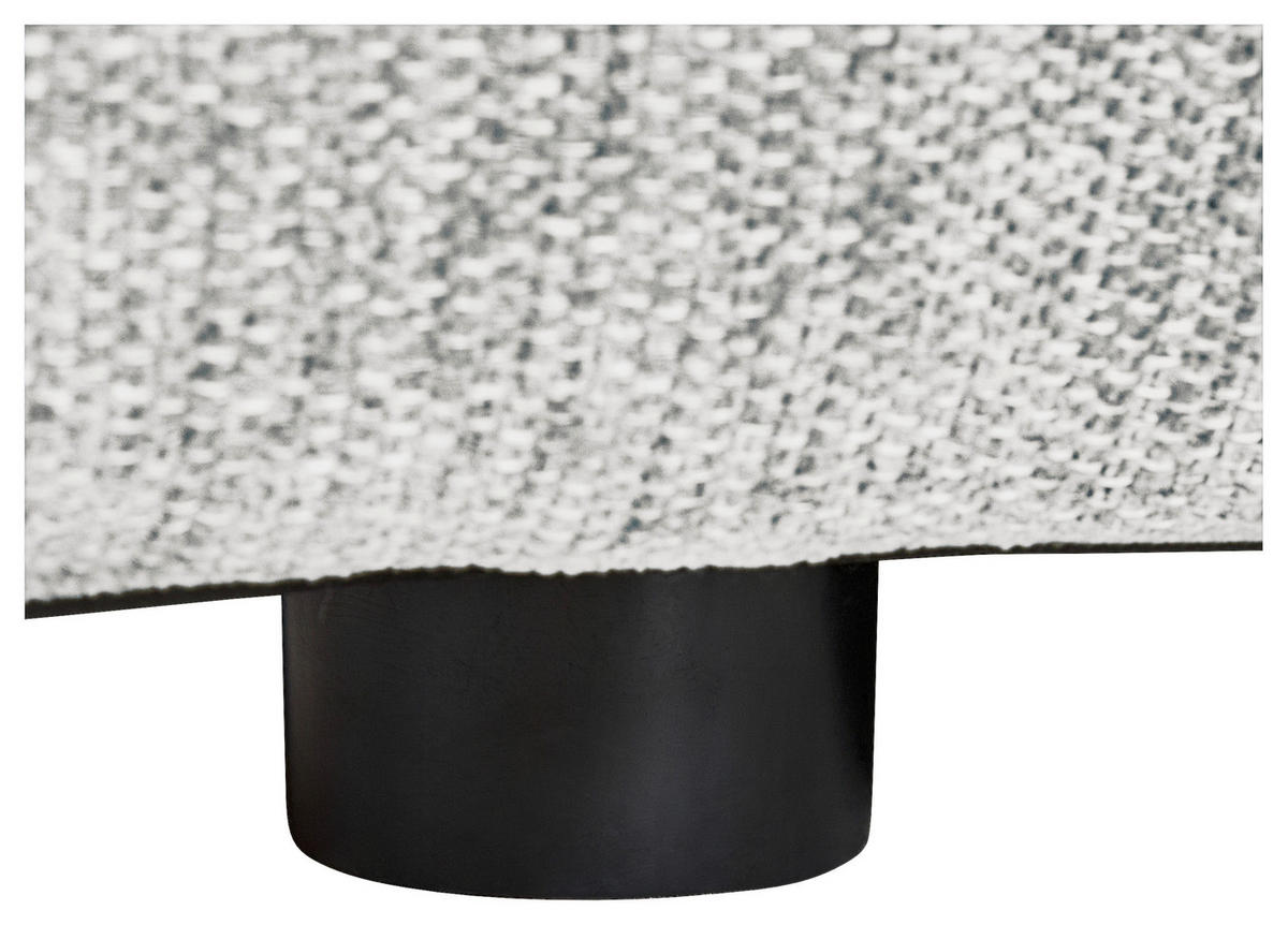 ECKSOFA in Flachgewebe Hellgrau  - Hellgrau/Schwarz, Konventionell, Kunststoff/Textil (292/189cm) - Carryhome