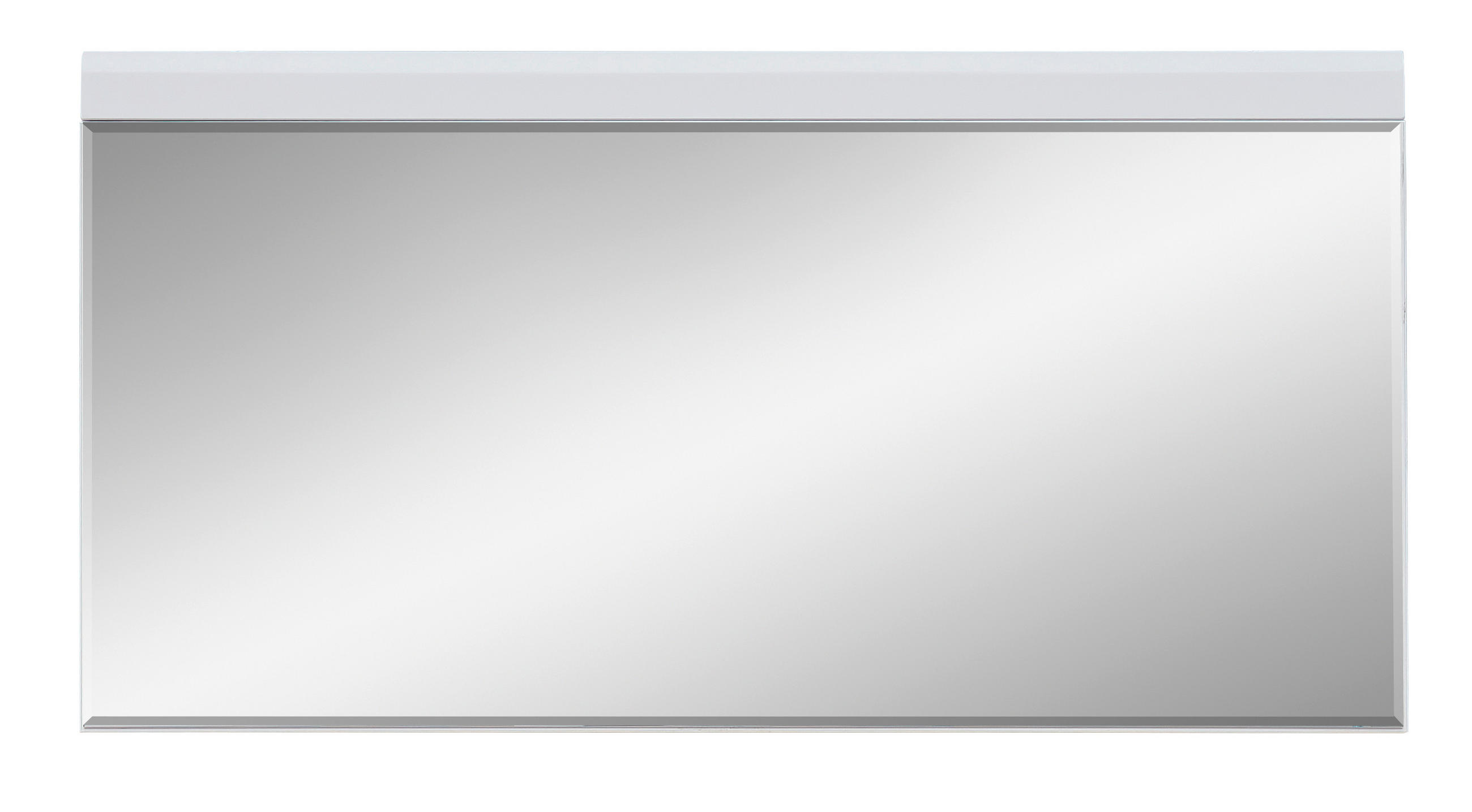 WANDSPIEGEL 130/67/2 cm  - Weiß, Design, Glas/Holzwerkstoff (130/67/2cm) - Livetastic