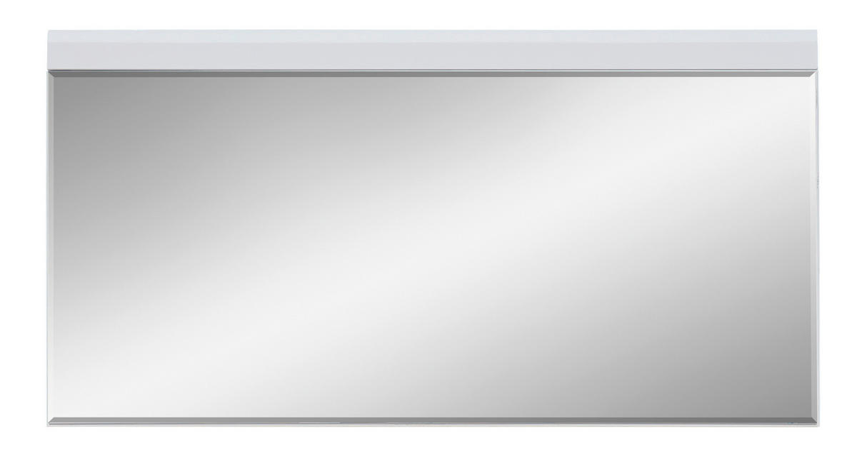 WANDSPIEGEL 130/67/2 cm  - Weiss, Design, Glas/Holzwerkstoff (130/67/2cm) - Livetastic