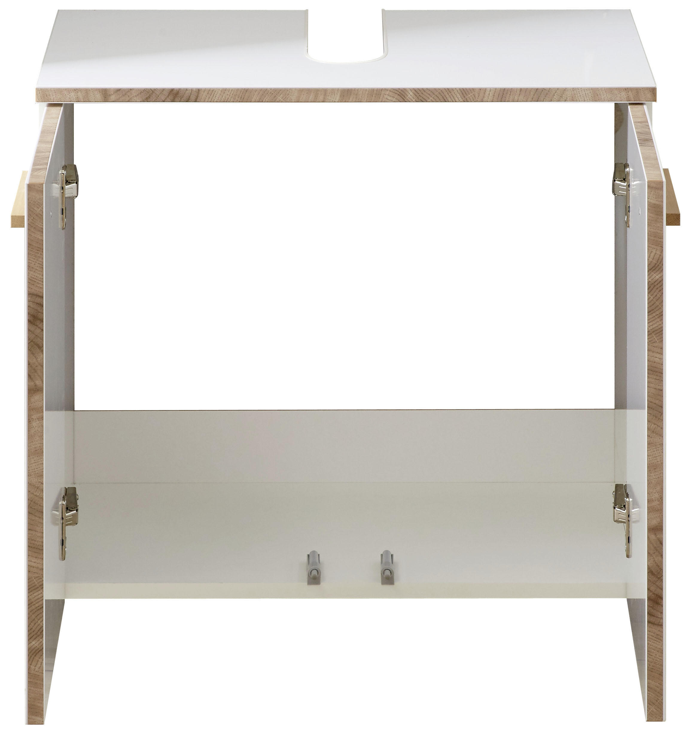 WASCHBECKENUNTERSCHRANK 60/53/33 cm  - Eichefarben/Weiß, KONVENTIONELL, Holz/Holzwerkstoff (60/53/33cm) - Xora