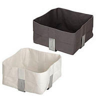 KOŠÍK NA CHLIEB - sivohnedá/béžová, Basics, kov/textil (20/10/20cm) - Stanley Rogers