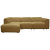 ECKSOFA ANTHONY Gelb Cord  - Gelb/Schwarz, Design, Kunststoff/Textil (163/275cm) - MID.YOU