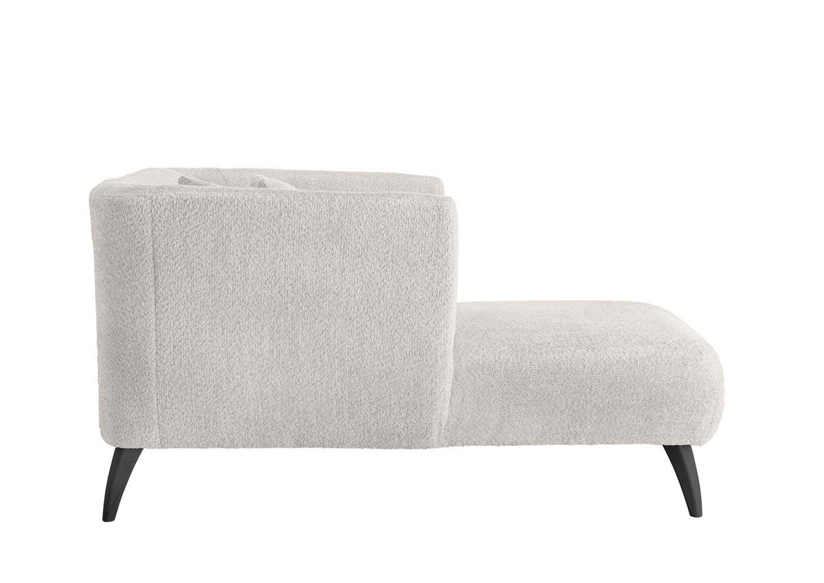 XXL-SESSEL in Bouclé Weiss  - Weiss/Schwarz, Modern, Holz/Textil (108/84/155cm) - MID.YOU