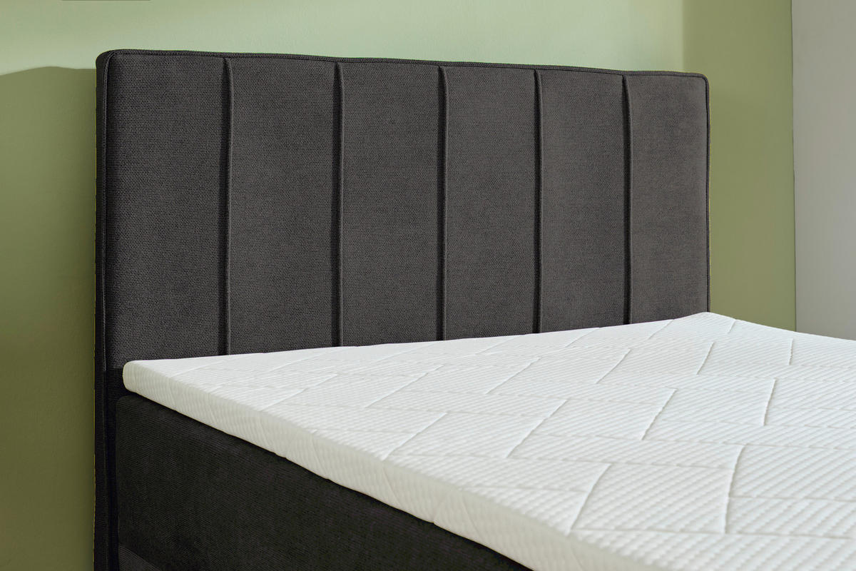 BOXBETT 120/200 cm  in Graphitfarben  - Chromfarben/Graphitfarben, Trend, Kunststoff/Textil (120/200cm) - Boxxx