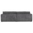 BIGSOFA Cord Dunkelgrau  - Dunkelgrau/Schwarz, KONVENTIONELL, Kunststoff/Textil (260/66/115cm) - Carryhome