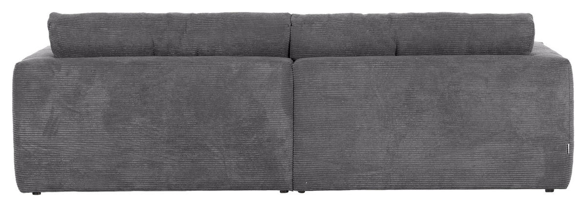BIGSOFA Cord Dunkelgrau  - Dunkelgrau/Schwarz, KONVENTIONELL, Kunststoff/Textil (260/66/115cm) - Carryhome