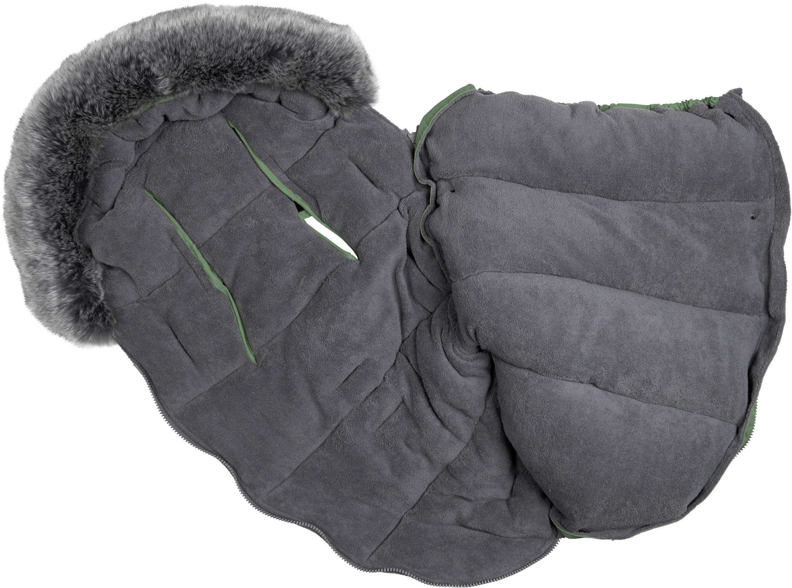 FUSSSACK TRENDY L  - Grün, Basics, Kunststoff/Textil (50/100cm) - Jimmylee