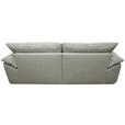 BIGSOFA Webstoff Hellgrau  - Hellgrau/Schwarz, KONVENTIONELL, Kunststoff/Textil (243/90,5/130cm) - Ambia Home