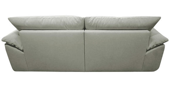 BIGSOFA Webstoff Hellgrau  - Hellgrau/Schwarz, KONVENTIONELL, Kunststoff/Textil (243/90,5/130cm) - Ambia Home