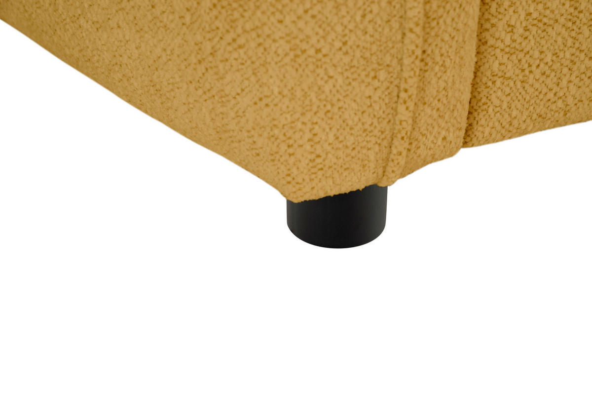 ECKSOFA in Chenille Senfgelb  - Senfgelb, Design, Textil (254/160cm) - MID.YOU