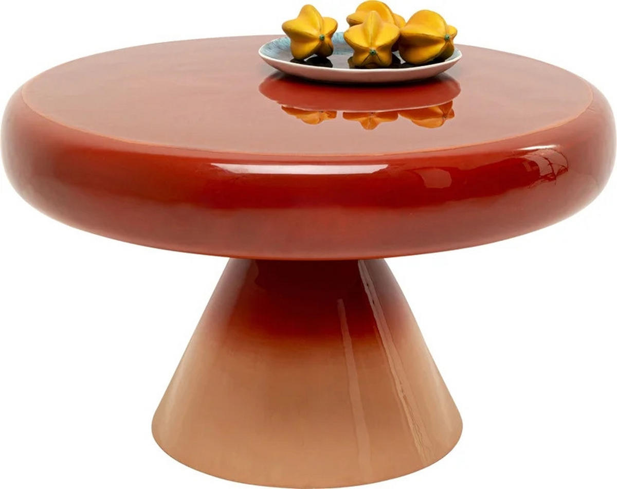 BEISTELLTISCH in Metall 60/60/30 cm  - Rot/Orange, Design, Metall (60/60/30cm) - Kare-Design