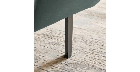 ECKSOFA in Chenille Waldgrün  167/311 cm  - Waldgrün/Schwarz, Design, Textil/Metall (167/311cm) - Xora
