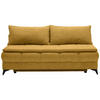 SCHLAFSOFA in Flachgewebe Senfgelb  - Senfgelb/Schwarz, Design, Textil/Metall (197/95/92cm) - Stylife