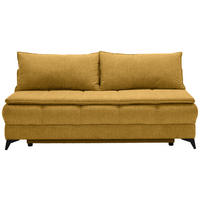 SCHLAFSOFA in Flachgewebe Senfgelb  - Senfgelb/Schwarz, Design, Textil/Metall (197/95/92cm) - Stylife