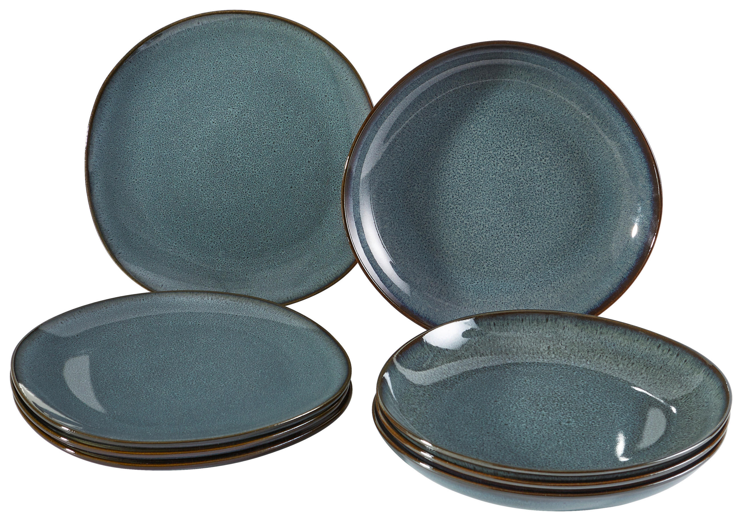 TAFELSERVICE 8-teilig 4 Personen Lave Gris  - LIFESTYLE, Keramik (28/28/2,7cm) - like.Villeroy & Boch