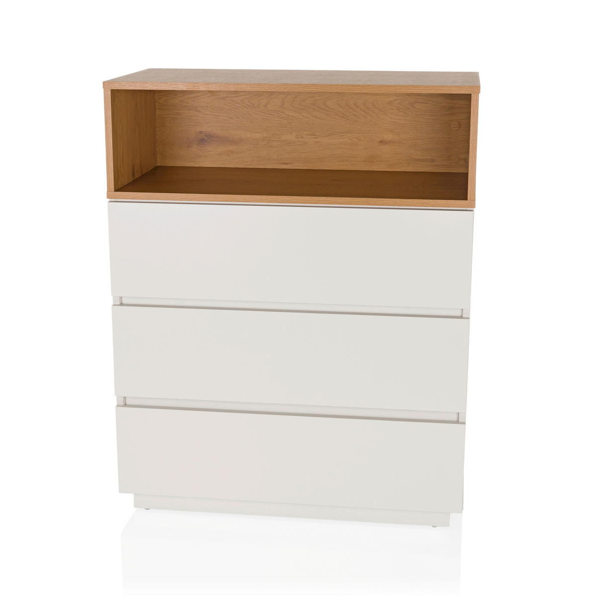 KOMMODE  in 80/100/40 cm  - Eichefarben/Weiß, MODERN, Holzwerkstoff/Kunststoff (80/100/40cm) - MID.YOU