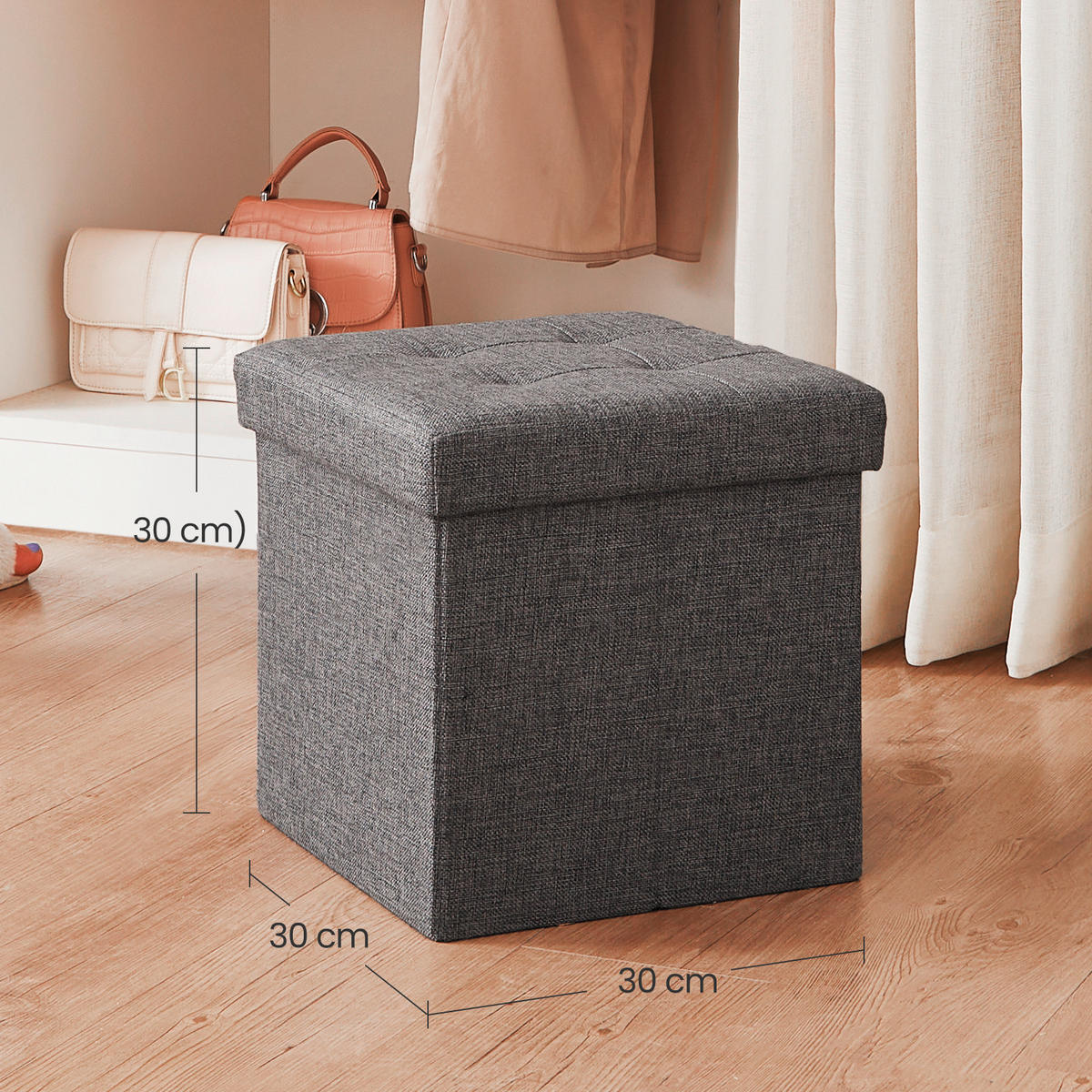 SITZBOX  - Dunkelgrau, Basics, Textil (30/30/30cm)