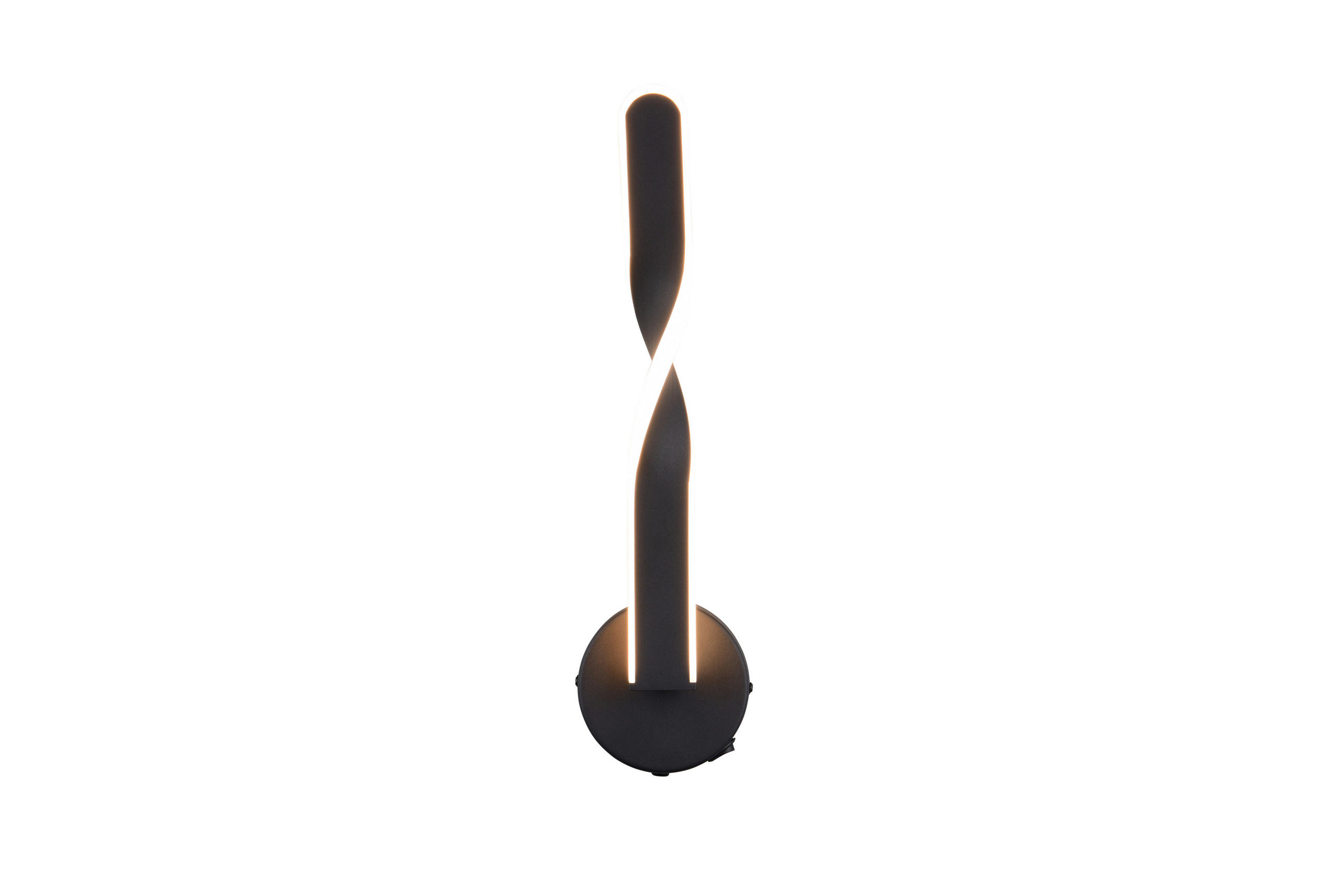 LED-WANDLEUCHTE - Schwarz/Weiß, Design, Kunststoff/Metall (45,5/12/15cm)