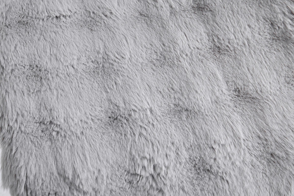 STUHL   Plüsch  Grau  - Schwarz/Grau, Design, Textil/Metall (44/87/53cm) - Milino